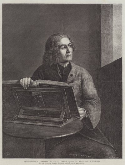 Retrato de Orpin de Gainsborough, secretario parroquial de Bradford, Wiltshire, en la Galería Nacional (Escuela Británica), South Kensington de Thomas Gainsborough